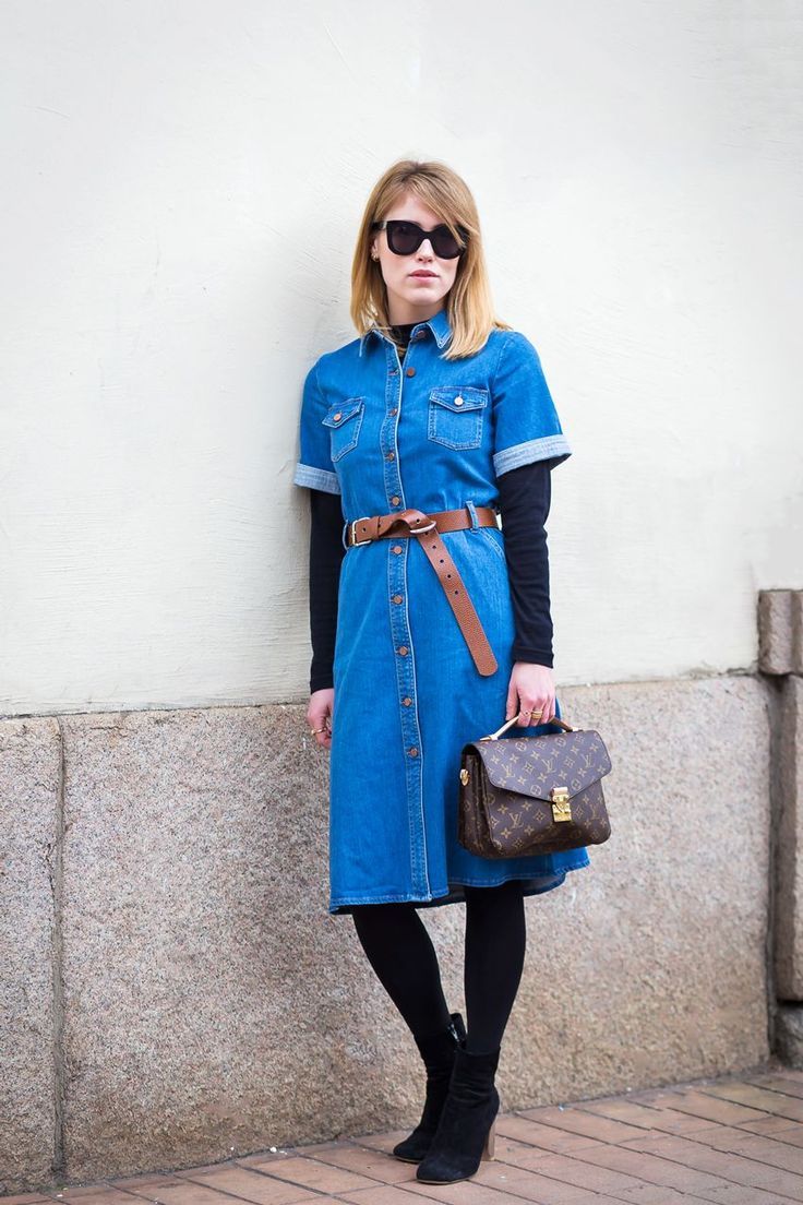 dark denim dress fall boots