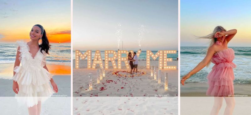 engagement dress for beach proposal