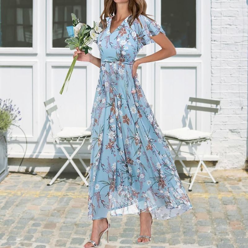 floral maxi dress summer wedding guest
