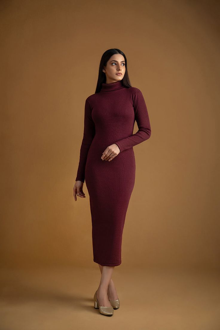 high neck bodycon dress modest