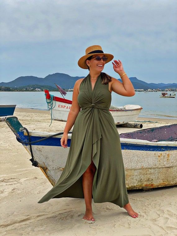 sarong style vacation dress