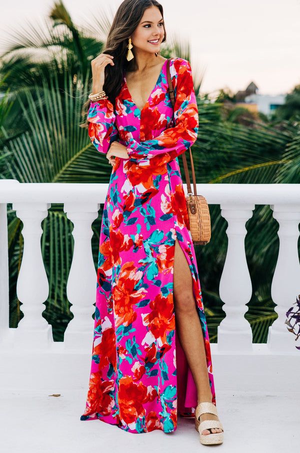 spring wedding guest dress floral