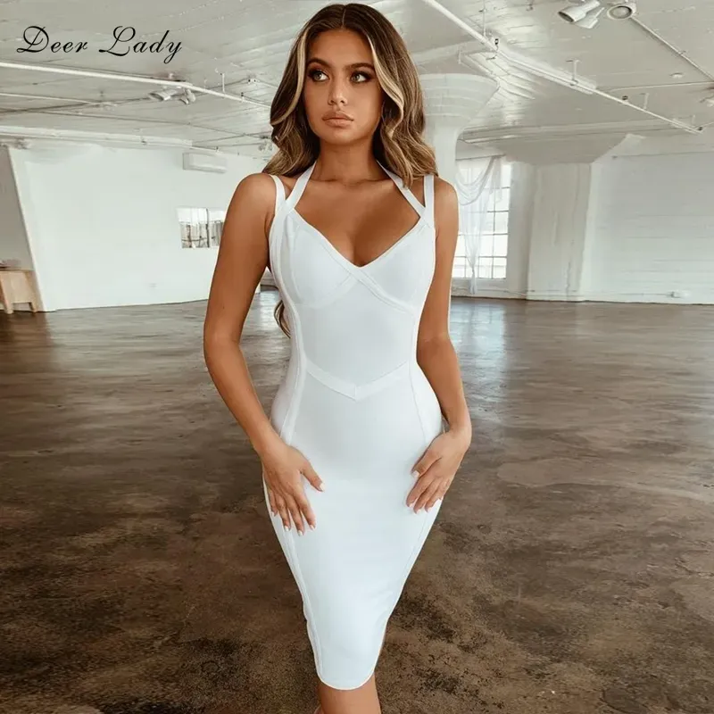 white bandage dress summer party