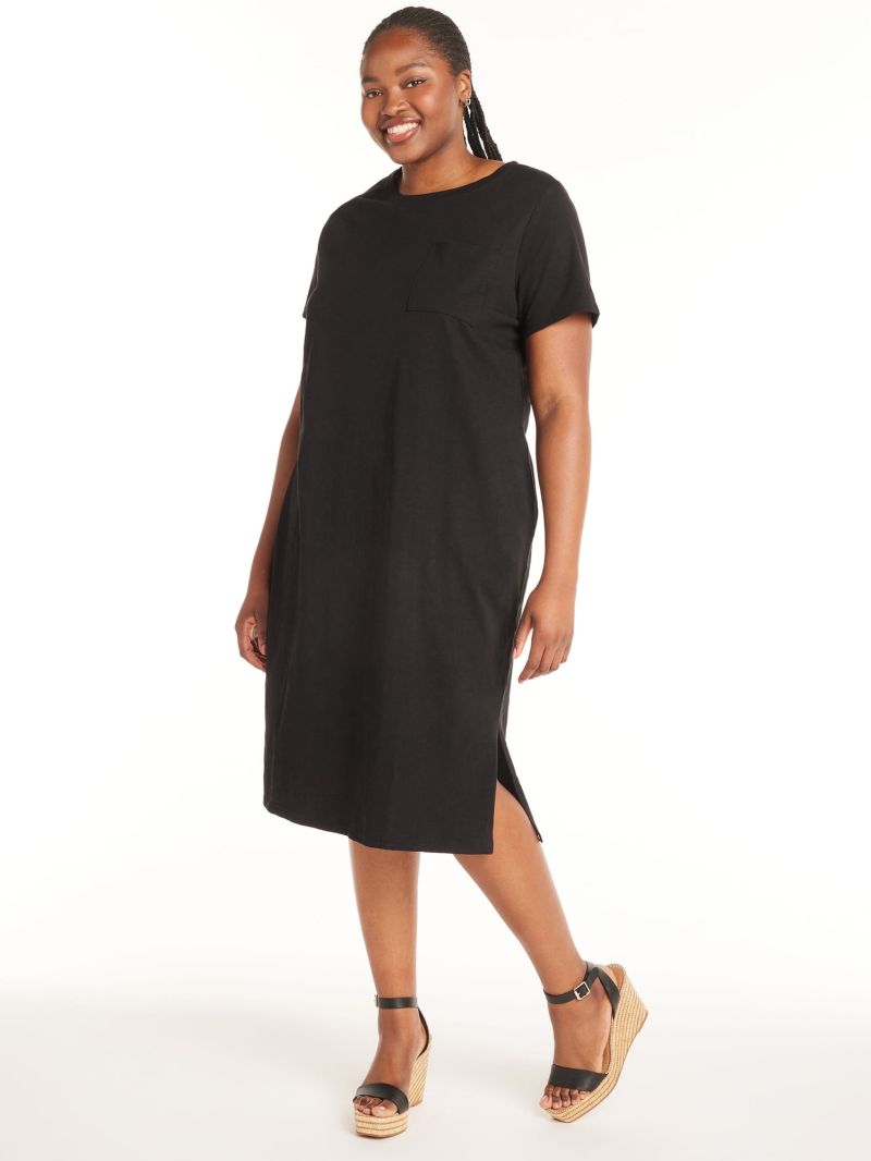 cotton tshirt dress with pockets