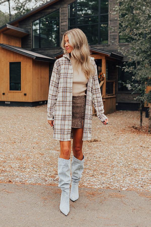plaid fall dress cozy