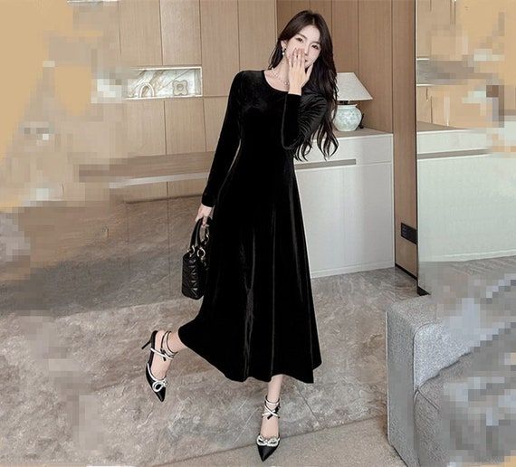 velvet little black dress holiday